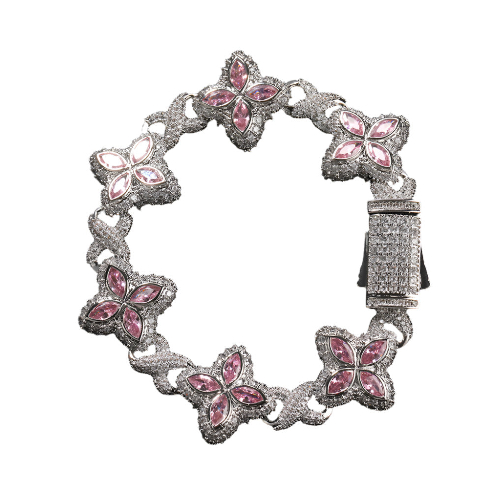 INFINITY CLOVER BRACELET - ICED OUT