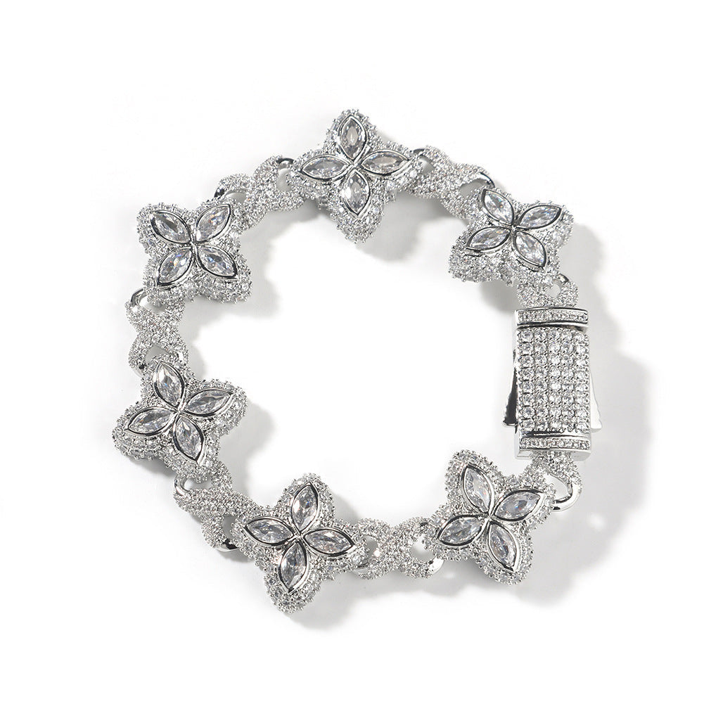 INFINITY CLOVER BRACELET - ICED OUT