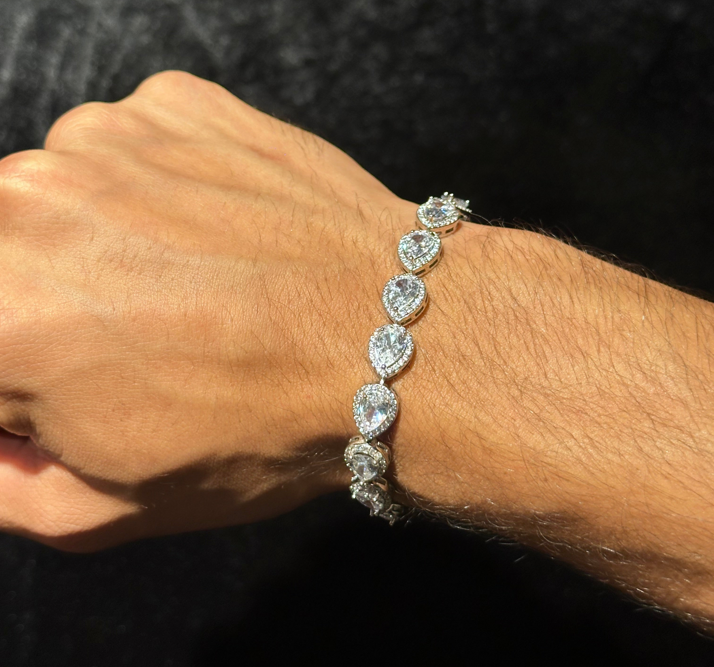TEARDROP BRACELET - ICED OUT