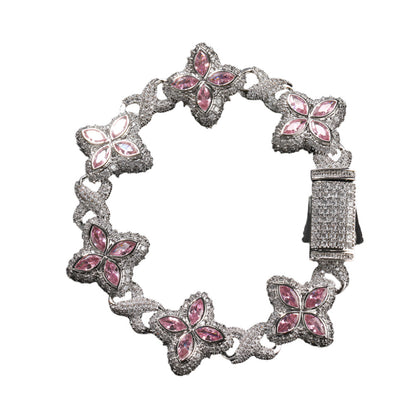 INFINITY CLOVER BRACELET - ICED OUT