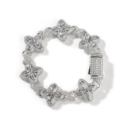INFINITY CLOVER BRACELET - ICED OUT